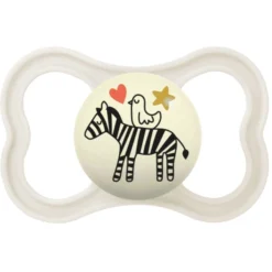 MAM Fopspeen Supreme Night Silicone, 6-16 Maanden, 2 Stuks, Leeuw/Zebra -Lief En Klein mam fopspeen supreme night silicone 6 16 maanden 2 stuks leeuw zebra a382646 3