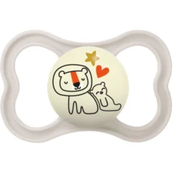 MAM Fopspeen Supreme Night Silicone, 6-16 Maanden, 2 Stuks, Leeuw/Zebra -Lief En Klein mam fopspeen supreme night silicone 6 16 maanden 2 stuks leeuw zebra a382646 4