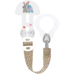 MAM Fopspeenband Clip It! 0+ Maanden, 1 Stuk, Olifant -Lief En Klein mam fopspeenband clip it 0 maanden 1 stuk olifant a383297 2
