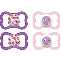 MAM Silicone Fopspeen Air 6 - 16 Manden In Paars / Pink 4 Stuks