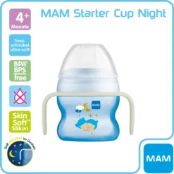 MAM Starterbeker Night 150 Ml Beer In Blauw -Lief En Klein mam starterbeker night 150 ml beer in blauw a309941 2