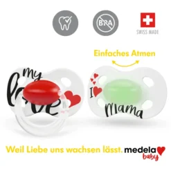 Medela Baby Dag & Night 6-18 Maanden DUO Sig Nature 4 Stuks In Wit, Rood -Lief En Klein medela baby dag amp night 6 18 maanden duo sig nature 4 stuks in wit rood a310967 2