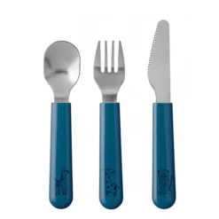 MEPAL Kinderbestekset Mio 3-delig - Diepblauw
