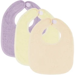Meyco Badstof Slabbetje 3-pack Zacht Lila / Zacht Yellow / Zacht Peach -Lief En Klein meyco badstof slabbetje 3 pack zacht lila zacht yellow zacht peach a359248 2