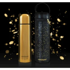 Miniland Deluxe Thermosfles Met Isoleertas Gold 500ml -Lief En Klein miniland deluxe thermosfles met isoleertas gold 500ml a265711 4