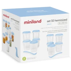 Miniland Opbergdoos Set 10 Hermisized Azuurblauw -Lief En Klein miniland opbergdoos set 10 hermisized azuurblauw a344297 2