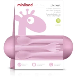 Miniland Picneat Bestekset Pink -Lief En Klein miniland picneat bestekset pink a260705 2
