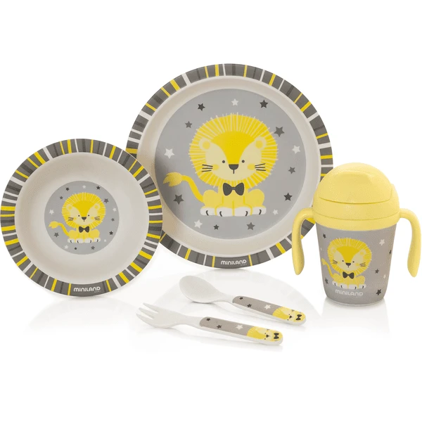 Miniland Servies Set Naturmeal Leo 1 Miniland Servies Set Naturmeal Leo