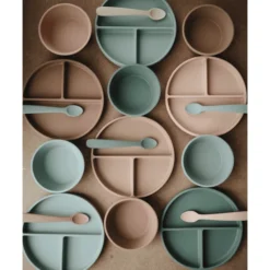 Mushie Bord, Cambridge Blauw -Lief En Klein mushie bord cambridge blauw a399414 4