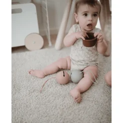 Mushie Fopspeenhouder, Pale Taupe -Lief En Klein mushie fopspeenhouder pale taupe a399492 2