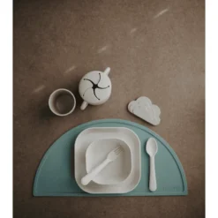 Mushie Placemat Silicone, Cambridge Blauw -Lief En Klein mushie placemat silicone cambridge blauw a399008 2
