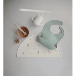 Mushie Silicone Slabbetje Cambridge Blauw -Lief En Klein mushie silicone slabbetje cambridge blauw a399439 3