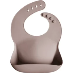Mushie Silicone Slabbetje Warm Taupe -Lief En Klein mushie silicone slabbetje warm taupe a399455 2