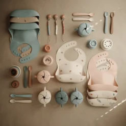 Mushie Siliconen Slabbetje Blush -Lief En Klein mushie siliconen slabbetje blush a399437 3