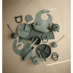 Mushie Siliconen Slabbetje Forest Green -Lief En Klein mushie siliconen slabbetje forest green a399441 2