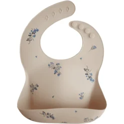 Mushie Siliconen Slabbetje Lila Flower -Lief En Klein mushie siliconen slabbetje lila flower a399443 3