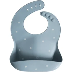 Mushie Siliconen Slabbetje White Madeliefje