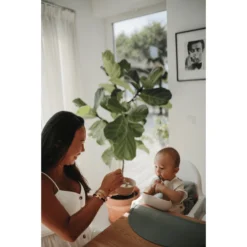 Mushie Siliconenlepel, Cambridge Blauw/Verandering Sand -Lief En Klein mushie siliconenlepel cambridge blauw verandering sand a399508 4