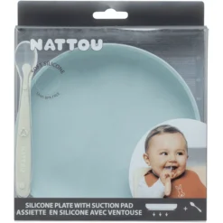 Nattou Eetset 2 Stuks Blauw/groen 8 Nattou Eetset 2 Stuks Blauw/groen -Lief En Klein nattou eetset 2 stuks blauw groen a309512 3