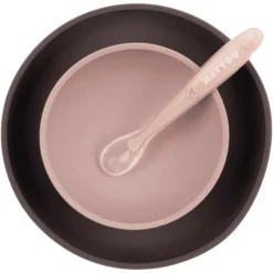 Nattou Eetset 3 Stuks Roze/grijs -Lief En Klein nattou eetset 3 stuks roze grijs a345930 2