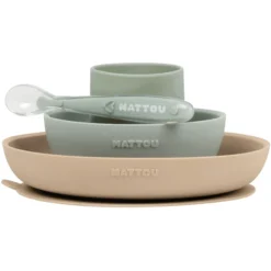 Nattou Eetset 4 Stuks Sand /Groen 8 Nattou Eetset 4 Stuks Sand /Groen -Lief En Klein nattou eetset 4 stuks sand groen a345933 3