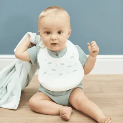 Nattou Silicone Slabbetje Bedrukt Beige -Lief En Klein nattou silicone slabbetje bedrukt beige a391027 3