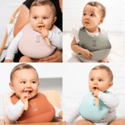 Nattou Silicone Slabbetje Groen -Lief En Klein nattou silicone slabbetje groen a344578 3