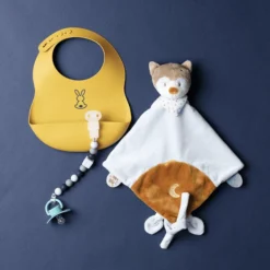 Nattou Silicone Slabbetje Oker -Lief En Klein nattou silicone slabbetje oker a309511 2