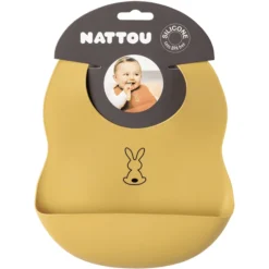 Nattou Silicone Slabbetje Oker -Lief En Klein nattou silicone slabbetje oker a309511 3