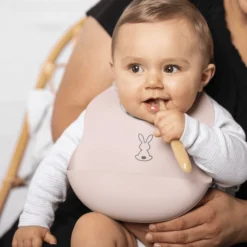 Nattou Silicone Slabbetje Oud Roze -Lief En Klein nattou silicone slabbetje oud roze a309509 4