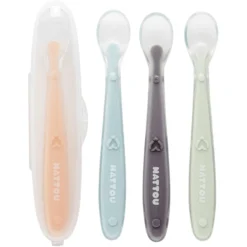 Nattou Siliconen Set 4 Lepels + Etui -Lief En Klein nattou siliconen set 4 lepels etui a309559 2