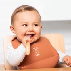 Nattou Siliconen Slabbetje Terracotta -Lief En Klein nattou siliconen slabbetje terracotta a344581 1