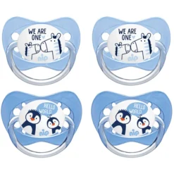 Nip Dummy Family Maat 1 Latex Pinguïn En Zebra 4 Stuks -Lief En Klein nip dummy family maat 1 latex pinguin en zebra 4 stuks a248671 2