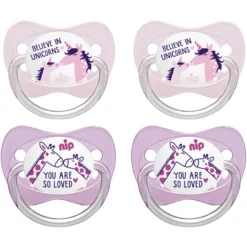 Nip Dummy Family Maat 2 Latex Unico RN En Giraffe 4 Stuks
