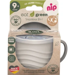 Nip Snackbox 2in1 Eat Green , Grijs -Lief En Klein nip snackbox 2in1 eat green grijs a373762 4