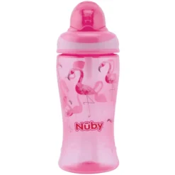 Nuby Nûby Drinkrietfles Soft Flip-It 360ml Vanaf 12 Maanden, Roze -Lief En Klein nuby drinkrietfles soft flip it 360ml vanaf 12 maanden roze a349801 3
