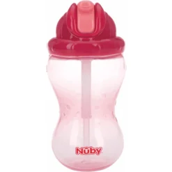 Nuby Nûby Lekvrij Drinkrietje Beker Soft Flip-It 355 Ml In Roze -Lief En Klein nuby lekvrij drinkrietje beker soft flip it 355 ml in roze a321006 2