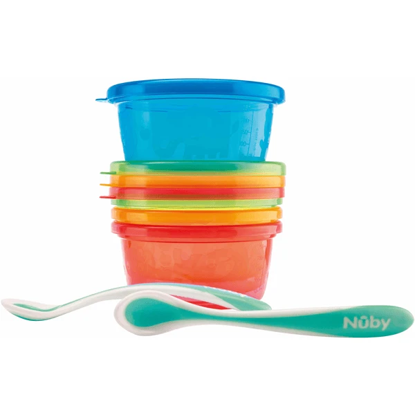 Nuby Nûby Pick Nick Set Van 4 Babyschaaltjes 240 Ml Incl. 2 Sensorlepels In Kleur 1 Nuby Nûby Pick Nick Set Van 4 Babyschaaltjes 240 Ml Incl. 2 Sensorlepels In Kleur