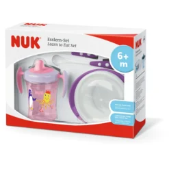 NUK Bekers Eetset Vanaf 6 Maanden Roze/paars -Lief En Klein nuk bekers eetset vanaf 6 maanden roze paars a329430 2