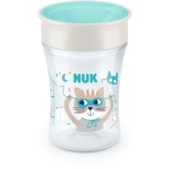 NUK Drinkbeker Magic Beker 230 Ml 360° Drinkrand Mint -Lief En Klein nuk drinkbeker magic beker 230 ml 360 drinkrand mint a331205 4