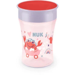 NUK Drinkbeker Magic Beker 230 Ml 360° Drinkrand Rood