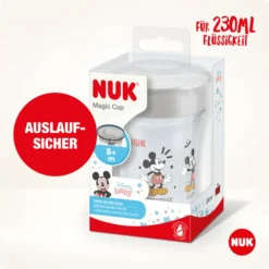 NUK Drinkbeker Magic Beker Mickey Mouse Met 360° Drinkrand Vanaf 8 Maanden, 230 Ml Grijs -Lief En Klein nuk drinkbeker magic beker mickey mouse met 360 drinkrand vanaf 8 maanden 230 ml grijs a331197 3