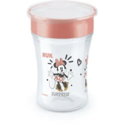 NUK Drinkbeker Magic Beker Minnie Mouse Met 360° Drinkrand Vanaf 8 Maanden, 230 Ml Rood