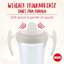 NUK Drinkbeker Met Zachte Tuit 230 Ml, Lekvrij Vanaf 6 Maanden Roze -Lief En Klein nuk drinkbeker met zachte tuit 230 ml lekvrij vanaf 6 maanden roze a331348 2