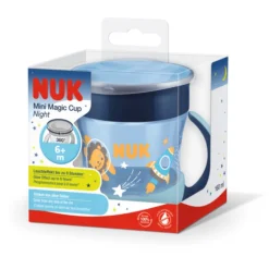 NUK Drinkbeker Mini Magic Beker Night , 160ml, Blauw -Lief En Klein nuk drinkbeker mini magic beker night 160ml blauw a402325 2