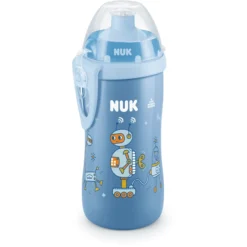 NUK Drinkfles Junior Beker 300 Ml, Robot Blauw -Lief En Klein nuk drinkfles junior beker 300 ml robot blauw a375049 4