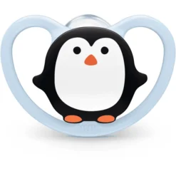 NUK Fopspeen Space Grootte 1 Siliconenpinguïn/vos, 4 Stuks -Lief En Klein nuk fopspeen space grootte 1 siliconenpinguin vos 4 stuks a305709 4