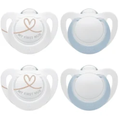 NUK Fopspeen Ster, Maat 0 In Blauw/wit