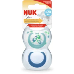 NUK Fopspeen Ster, Maat 2 In Turkoois/blauw -Lief En Klein nuk fopspeen ster maat 2 in turkoois blauw a349865 2