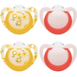 NUK Fopspeen Ster, Maat 3 In Geel/rood